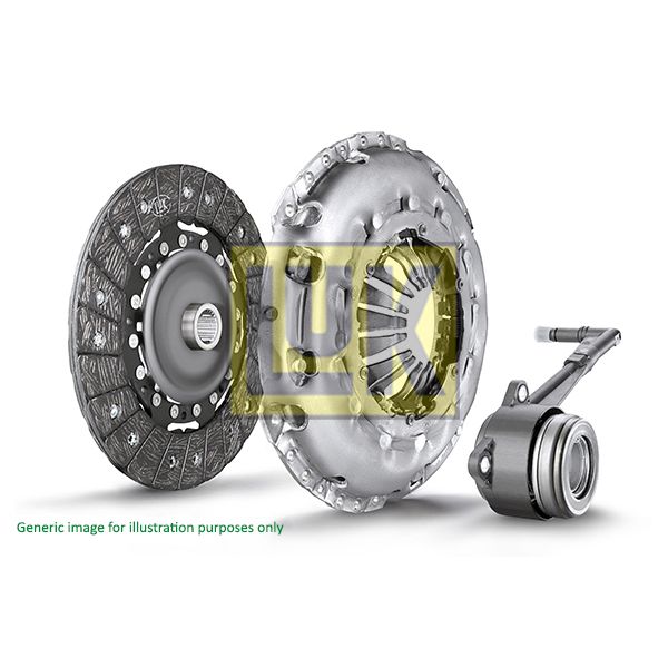 LuK 624354733 Clutch Kit 3pc (Cover+Plate+CSC)