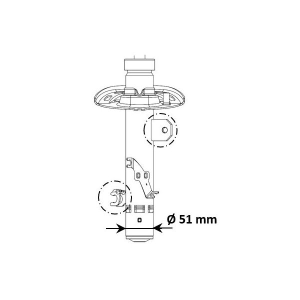 KYB 3338005 Shock Absorber (Single Handed)