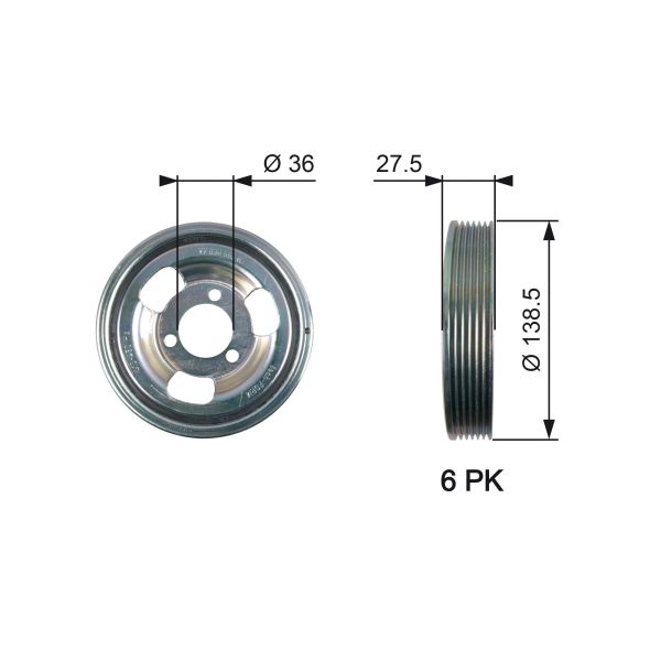 Gates TVD1117 Crankshaft Pulley (TVD)