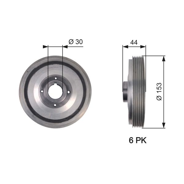 Gates TVD1067 Crankshaft Pulley (TVD)