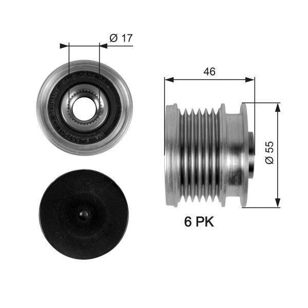 Gates OAP7092 Overrunning Alternator Pulley