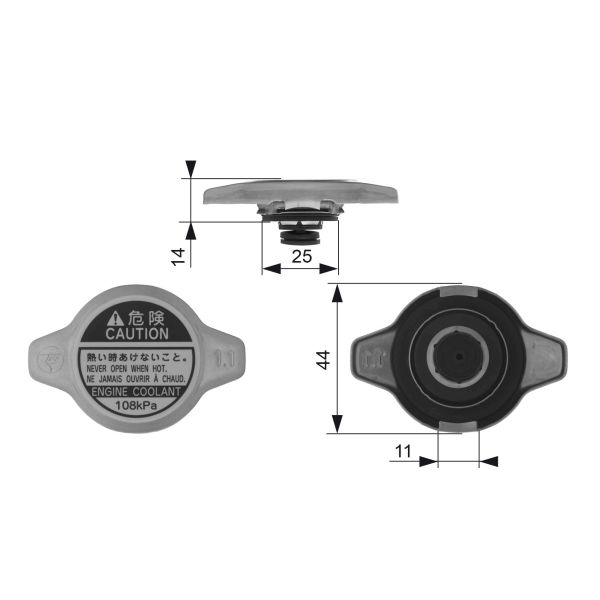 Gates RC134 Radiator Cap
