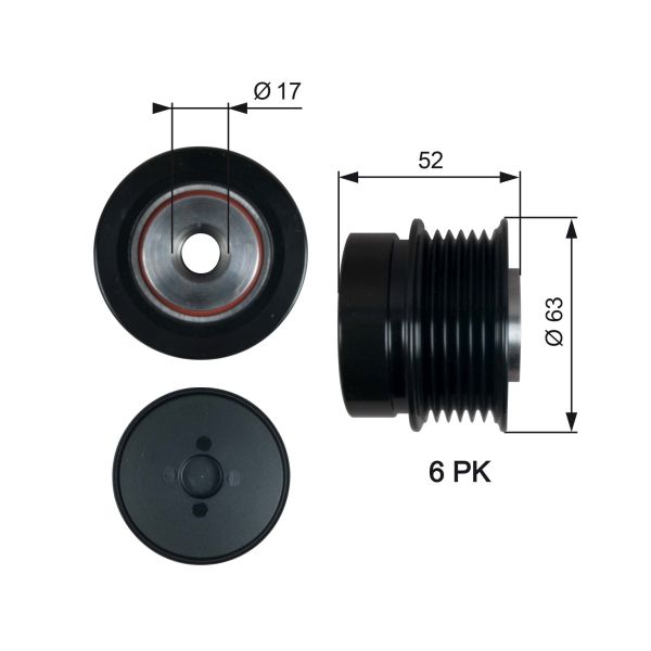 Gates OAP7187 Overrunning Alternator Pulley