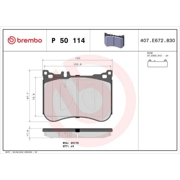 Brembo P50114 Brake Pads Set