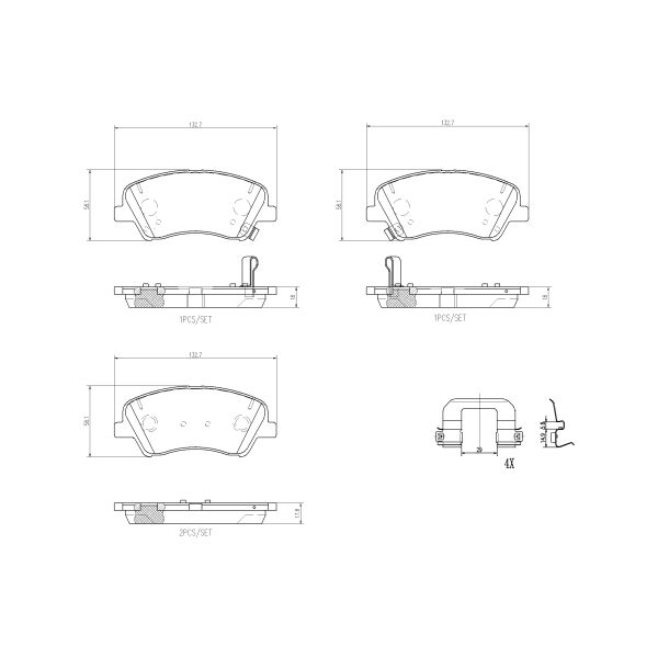 Brembo P30098 Brake Pads Set