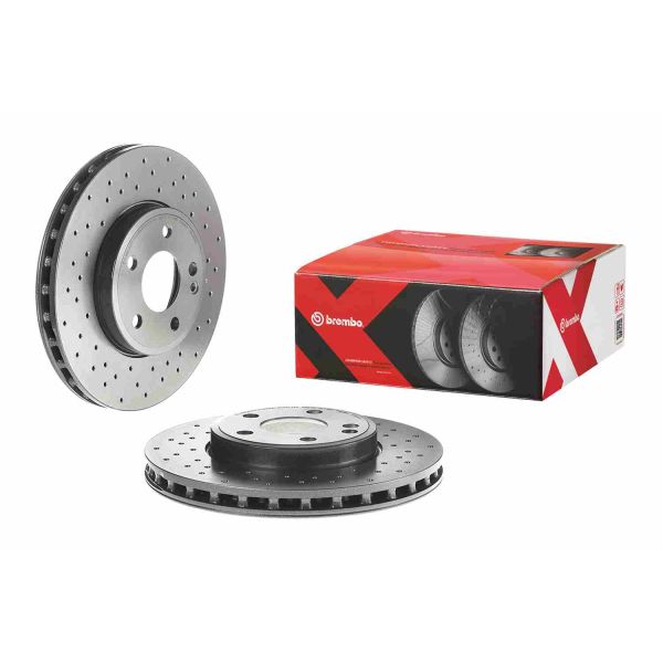 Brembo 09.B344.4X 2x Brake Discs Pair Vented