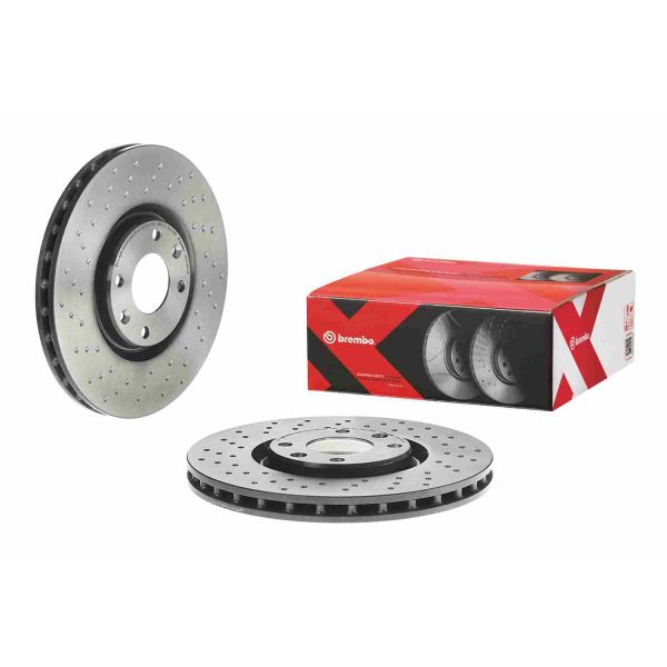 Brembo 09.A185.1X 2x Brake Discs Pair Vented