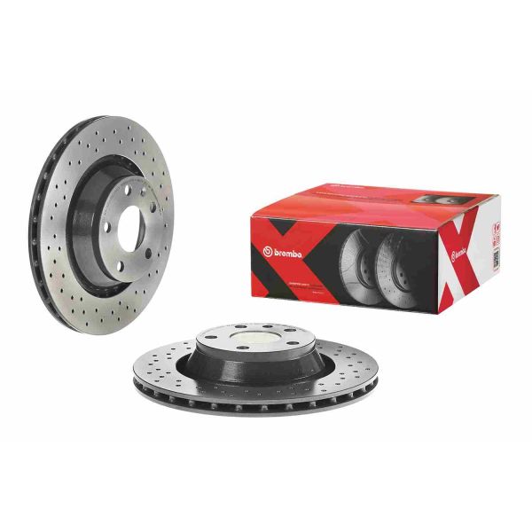 Brembo 09.9768.1X 2x Brake Discs Pair Vented