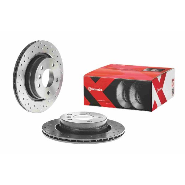 Brembo 09.7702.1X 2x Brake Discs Pair Vented
