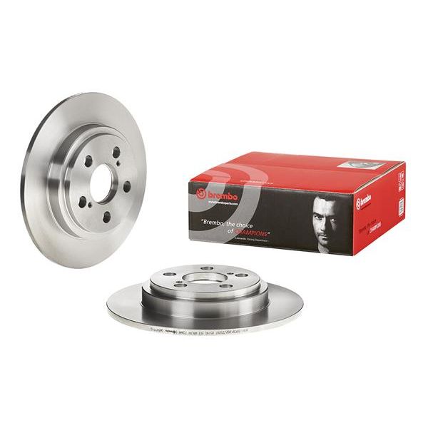 Brembo 08.B493.10 2x Brake Discs Pair Solid
