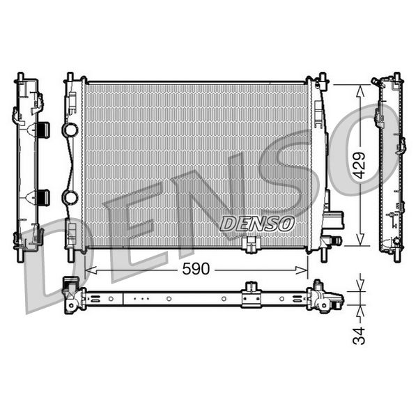 Denso DRM46018 Radiator