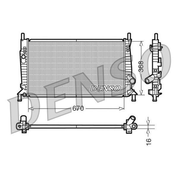 Denso DRM10075 Radiator