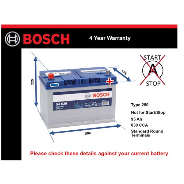 Bosch S4029 Car Battery