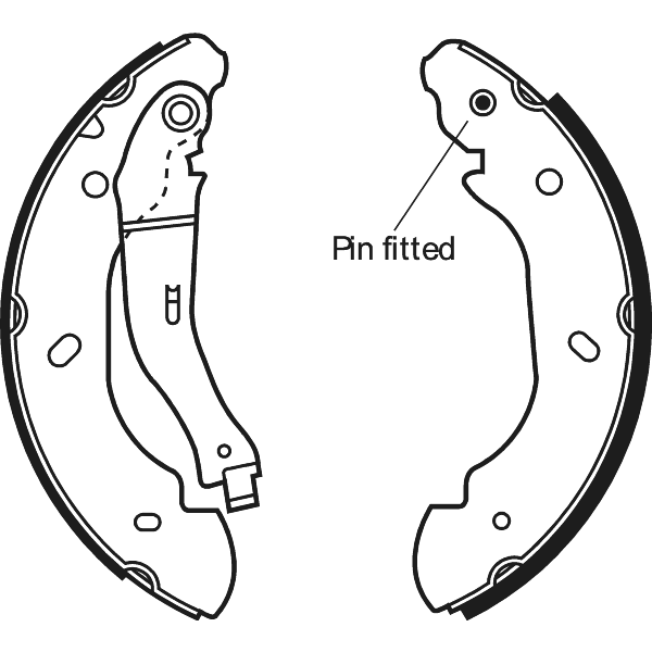 NAPA NBS1045 Brake Shoes Set