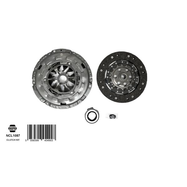 NAPA NCL1087 Clutch Kit 3pc (Cover+Plate+Releaser)