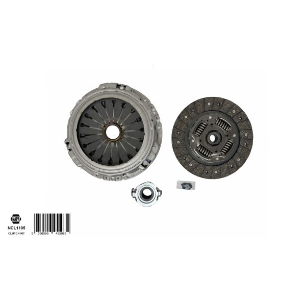 NAPA NCL1105 Clutch Kit 3pc (Cover+Plate+Releaser)