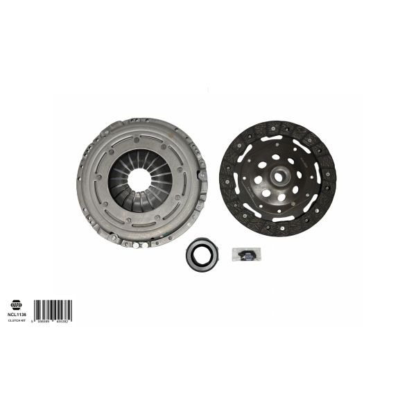 NAPA NCL1136 Clutch Kit 3pc (Cover+Plate+Releaser)
