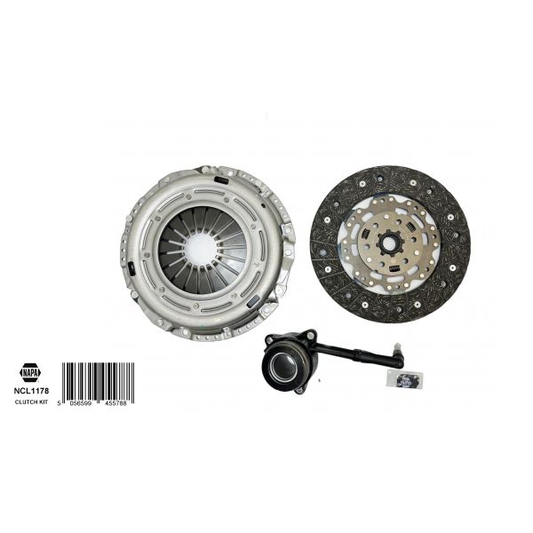 NAPA NCL1178 Clutch Kit 3pc (Cover+Plate+CSC)