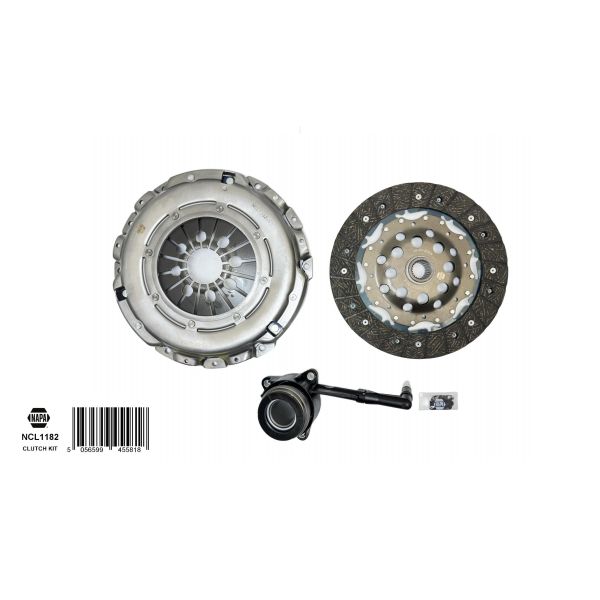 NAPA NCL1182 Clutch Kit 3pc (Cover+Plate+CSC)