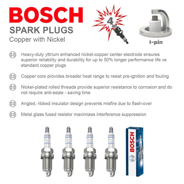 Bosch 0242229699 Spark Plugs Set 4x