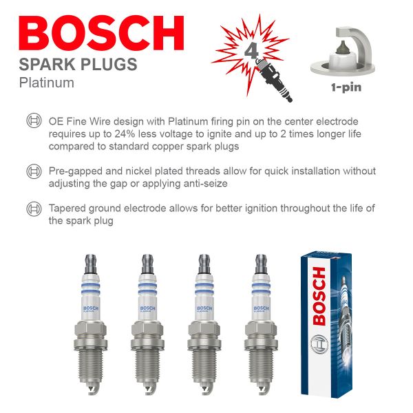 Bosch 0242230626 Spark Plugs Set 4x