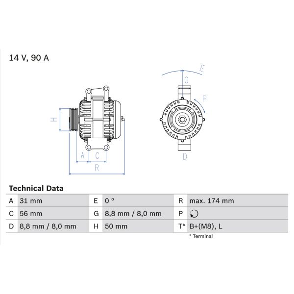 Bosch 0986042530 Alternator
