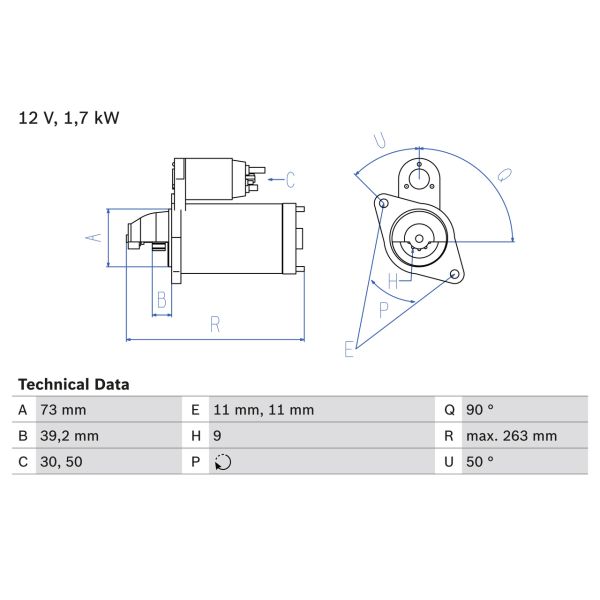 Bosch 0986017440 Starter Motor