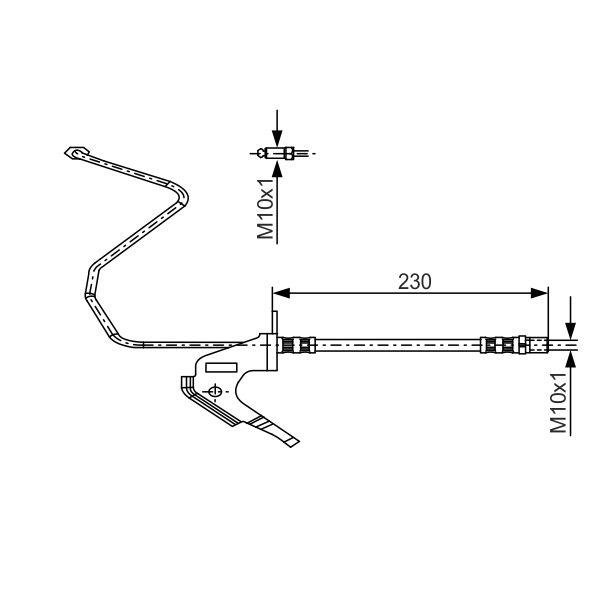 Bosch 1987481161 Brake Hose