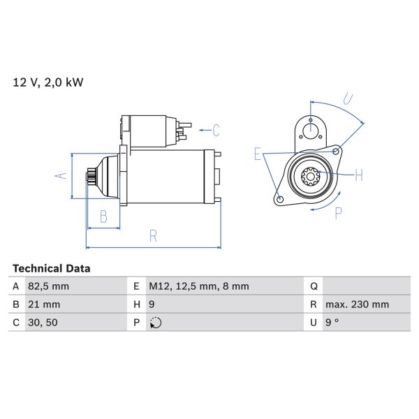 Bosch 0986018940 Starter Motor
