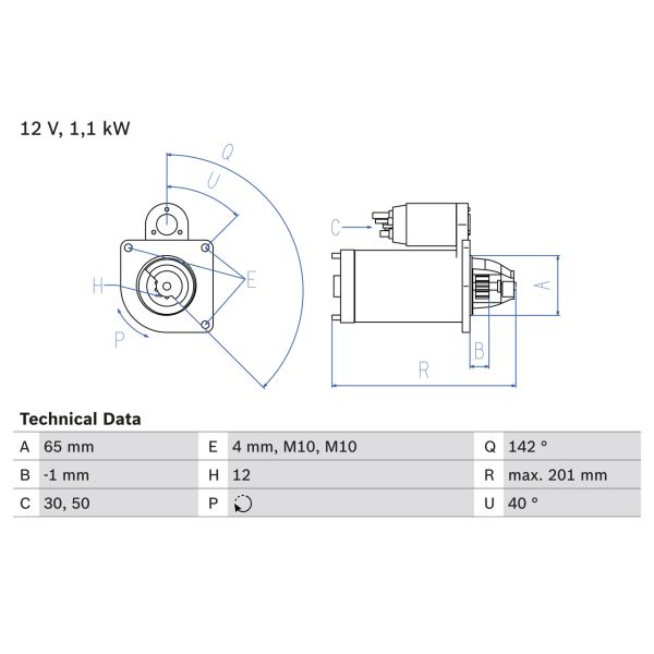 Bosch 0986021741 Starter Motor