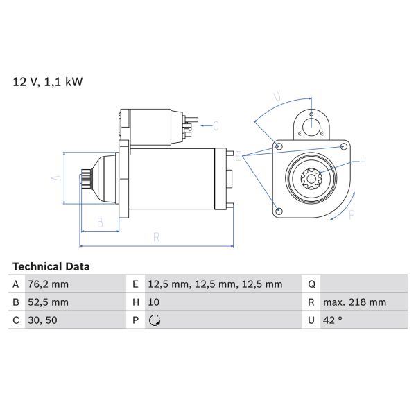 Bosch 0986020240 Starter Motor
