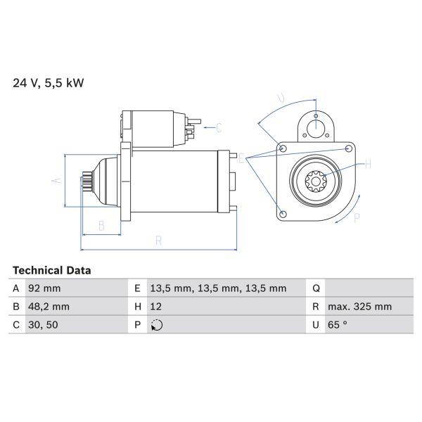 Bosch 0986021480 Starter Motor