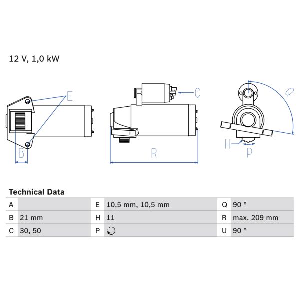 Bosch 0986023610 Starter Motor