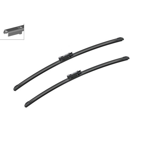 Bosch 3397118955 2x Wiper Blades (Pair) Flat / Aero type