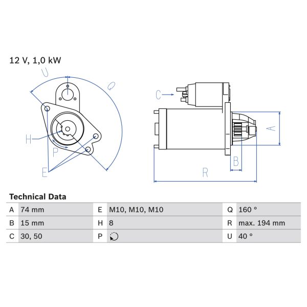 Bosch 0986023920 Starter Motor