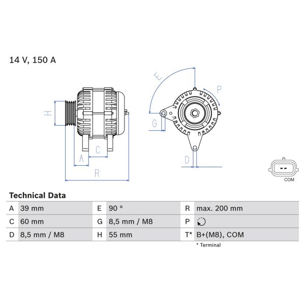 Bosch 0986080410 Alternator