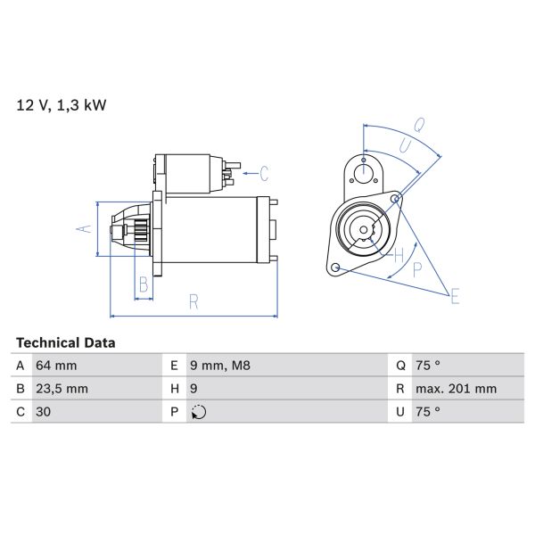 Bosch 0986024200 Starter Motor