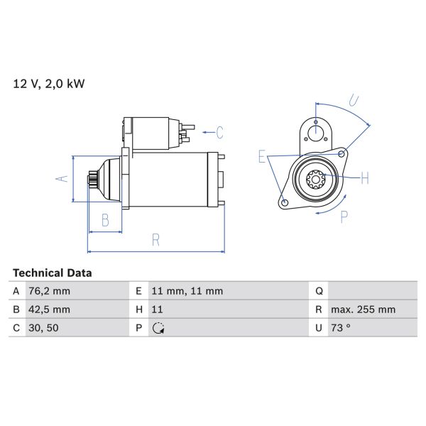 Bosch 0986024360 Starter Motor