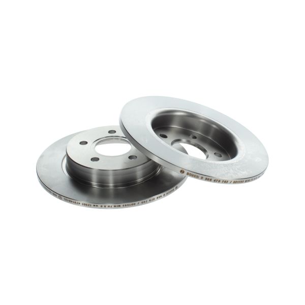 Bosch 0986479763 2x Brake Discs Pair Solid