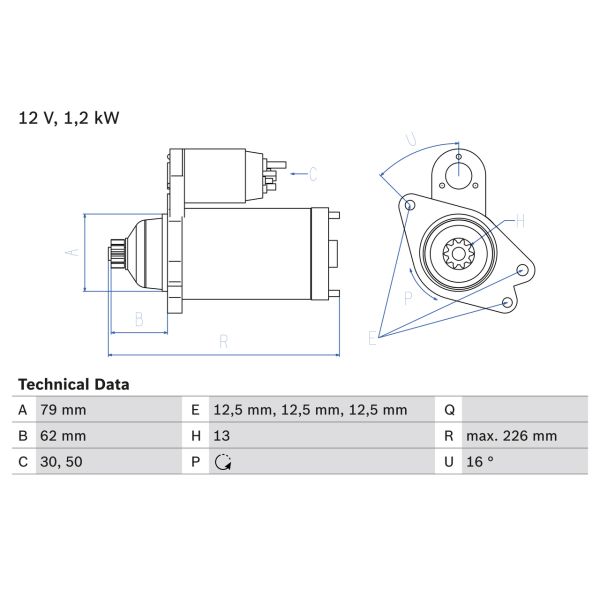 Bosch 0986029140 Starter Motor