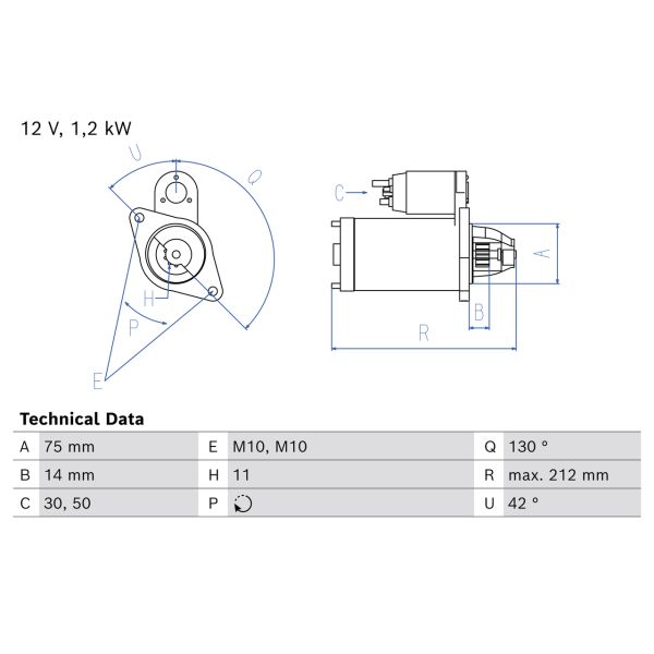 Bosch 0986025970 Starter Motor