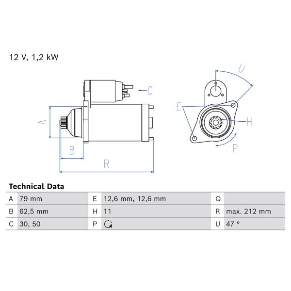 Bosch 0986026000 Starter Motor