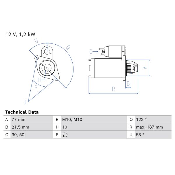 Bosch 0986027220 Starter Motor