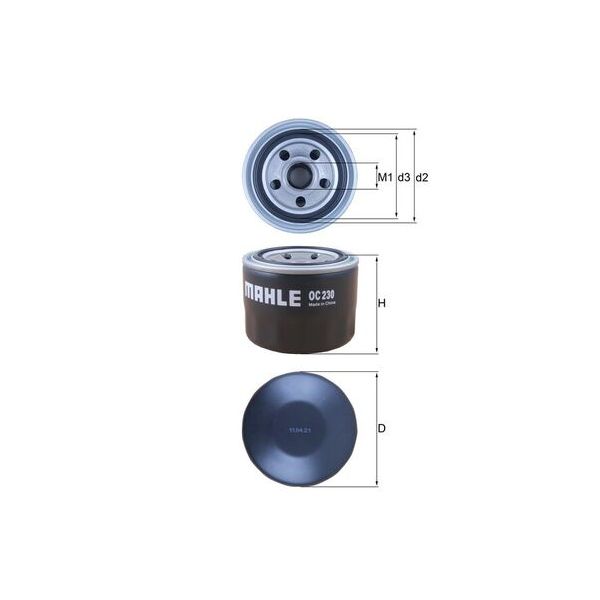 Mahle OC230 Oil Filter