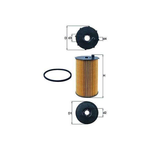 Mahle OX205/2D Oil Filter