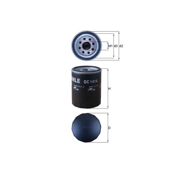 Mahle OC1414 Oil Filter