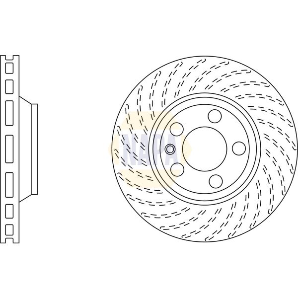 NAPA NBD5019 Brake Disc Single Vented