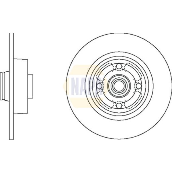 NAPA NBD5033 2x Brake Discs Pair Solid