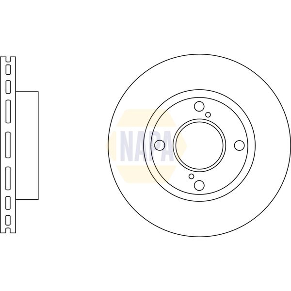 NAPA NBD5217 2x Brake Discs Pair Vented