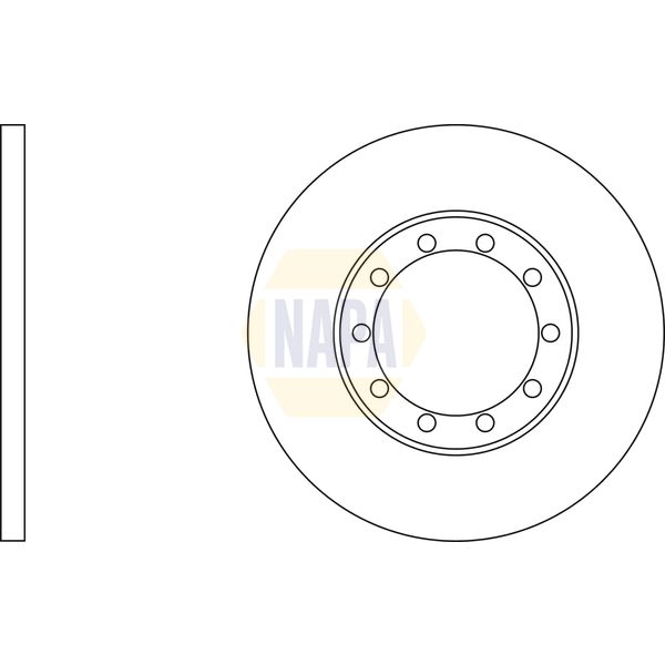 NAPA NBD5405 2x Brake Discs Pair Solid